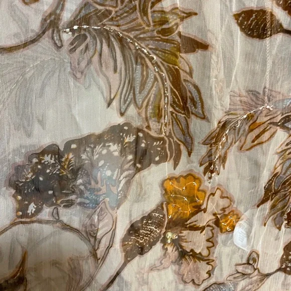 Free People Sheer Floral Beaded Slip Dress Size S - Picture 11 of 12